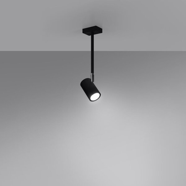 Czarna lampa punktowa 6x10 cm Jones – Sollux