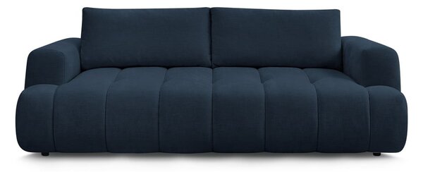 Ciemnoniebieska rozkładana/ze schowkiem sofa 251 cm Fuji – Bobochic Paris