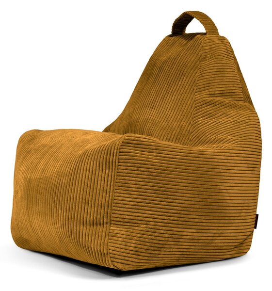 Musztardowy sztruksowy worek do siedzenia Play Amuse – SLOWDOWN