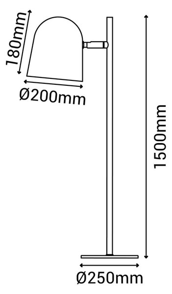 Biała lampa stojąca SULION Paris, wys. 150 cm