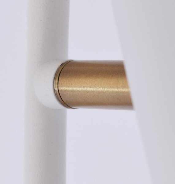 Biała lampa stojąca SULION Paris, wys. 150 cm