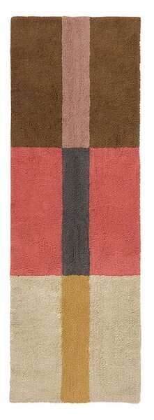 Wełniany chodnik tkany ręcznie 80x230 cm Chroma Spiced Coral – Lorena Canals