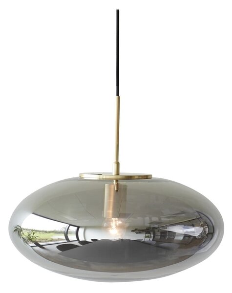 Szara lampa wisząca ze ściemniaczem ze szklanym kloszem ø 40 cm Reflect – Hübsch