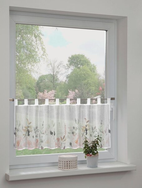Biała firanka 135x45 cm Floral – Sehlbach