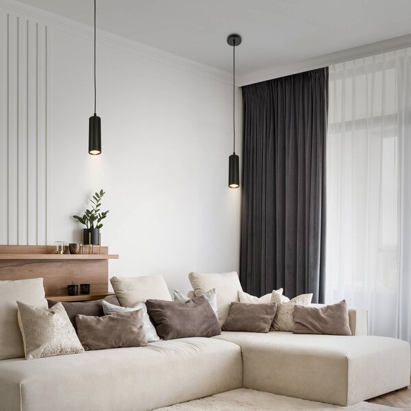 Briloner Lampa wisząca Ida, możliwość ściemniania, czarny, kuchnia, metal, nowoczesny
