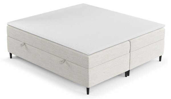Kremowe łóżko boxspring ze schowkiem 160x200 cm Araya – Maison de Rêve
