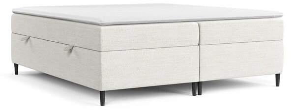Kremowe łóżko boxspring ze schowkiem 160x200 cm Araya – Maison de Rêve