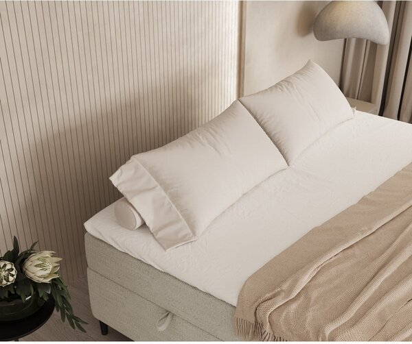 Kremowe łóżko boxspring ze schowkiem 160x200 cm Araya – Maison de Rêve