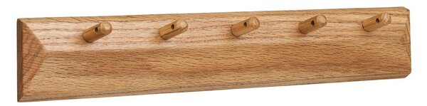 Wieszak ścienny z litego drewna dębowego w naturalnym kolorze 50 cm Barco – House Nordic