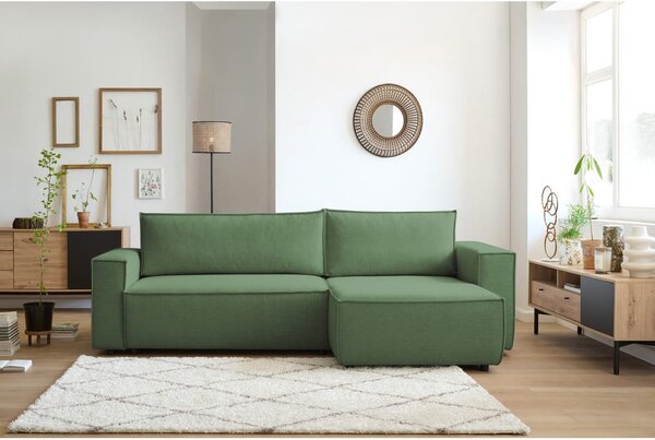 Zielony rozkładany narożnik (strona zmienna) Nihad – Bobochic Paris