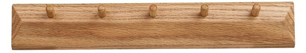 Wieszak ścienny z litego drewna dębowego w naturalnym kolorze 50 cm Barco – House Nordic