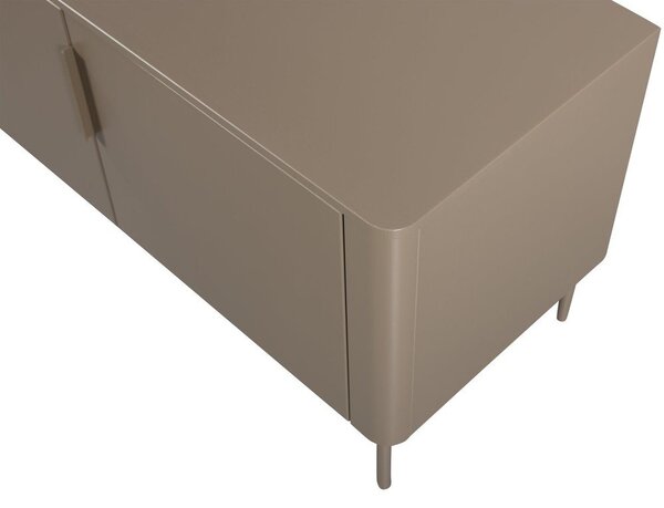 Szarobrązowa szafka pod TV z litego drewna sosnowego 154x56x44 cm Gunnar – WOOOD