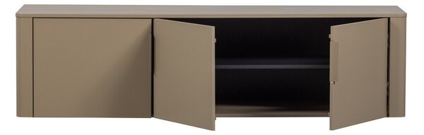 Szarobrązowa szafka pod TV z litego drewna sosnowego 154x56x44 cm Gunnar – WOOOD