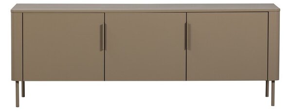 Szarobrązowa szafka pod TV z litego drewna sosnowego 154x56x44 cm Gunnar – WOOOD