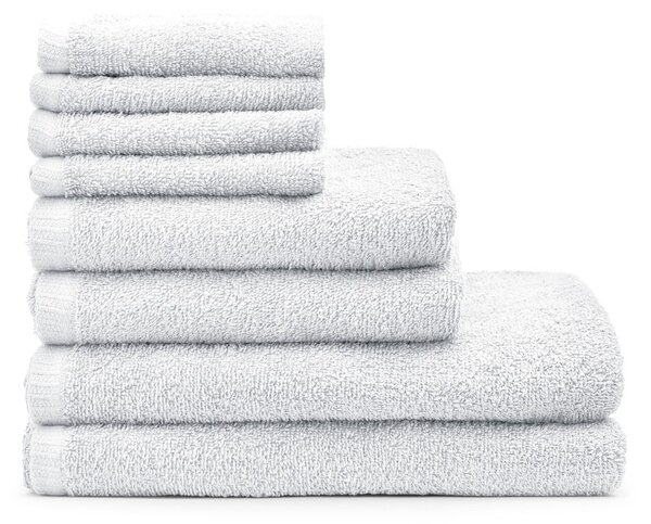Białe bawełniane ręczniki zestaw 8 szt. szybkoschnące Quick Dry – Catherine Lansfield
