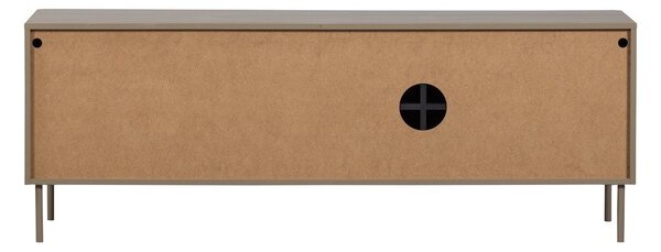Szarobrązowa szafka pod TV z litego drewna sosnowego 154x56x44 cm Gunnar – WOOOD