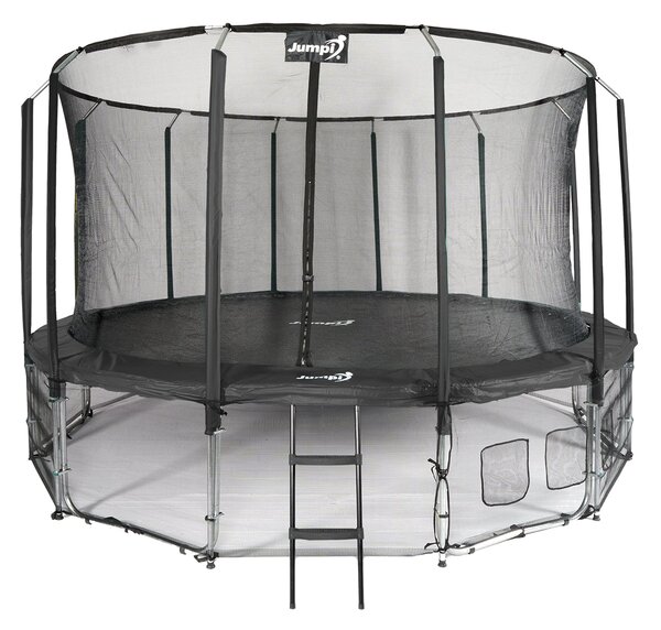 Trampolina Ogrodowa Jumpi 487cm/16FT Maxy Comfort Czarna Z Wewnętrzną Siatką