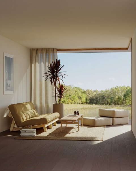 Sofa rozkładana Karup Design Lean Raw Linen