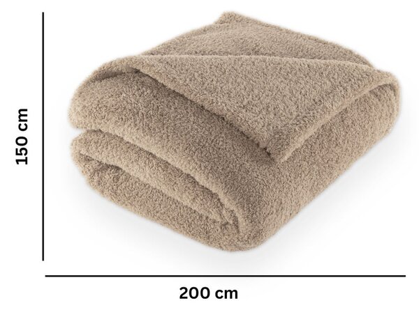 Szarobrązowy koc z mikropluszu 150x200 cm Cocoon – Tiseco Home Studio