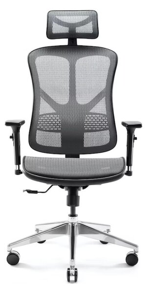 Fotel ergonomiczny Diablo V-Basic - czarno-szary z siatkowym oparciem