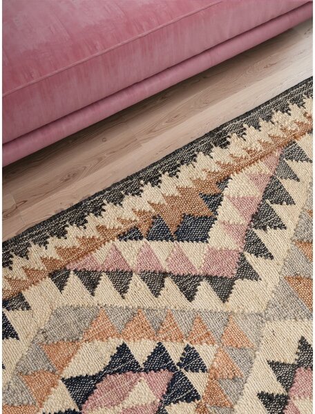 Szary chodnik z juty tkany ręcznie 80x200 cm Roya Parsa – Elle Decoration