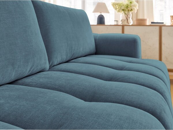 Niebieska rozkładana/ze schowkiem sofa 251 cm Fuji – Bobochic Paris