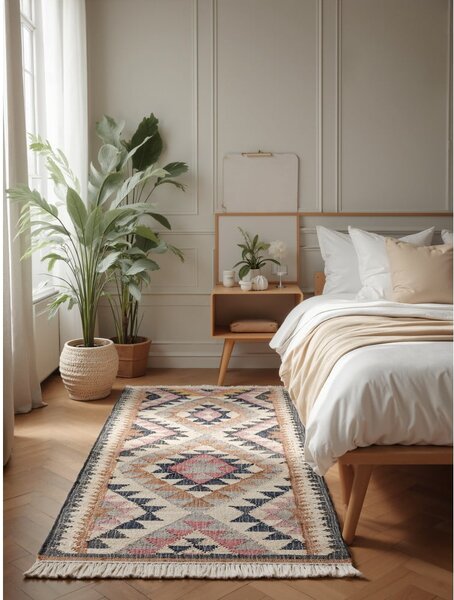 Szary chodnik z juty tkany ręcznie 80x200 cm Roya Parsa – Elle Decoration