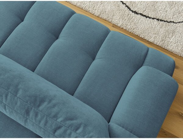 Niebieska rozkładana/ze schowkiem sofa 251 cm Fuji – Bobochic Paris