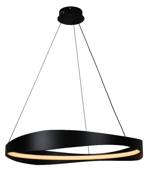 Circular - lampa wisząca 60 cm okrągły LED 24W nowoczesny czarny