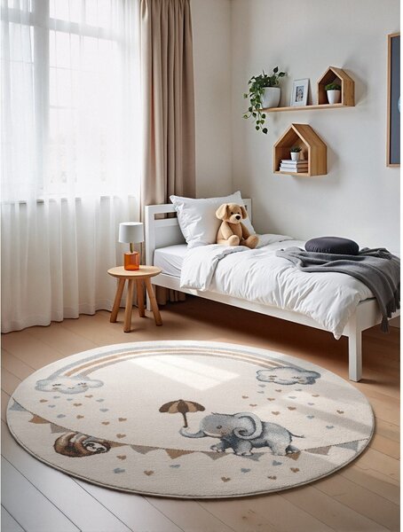 Kremowy dywan dziecięcy ø160 cm Walk like an Elephant Rainbow – Villeroy&Boch