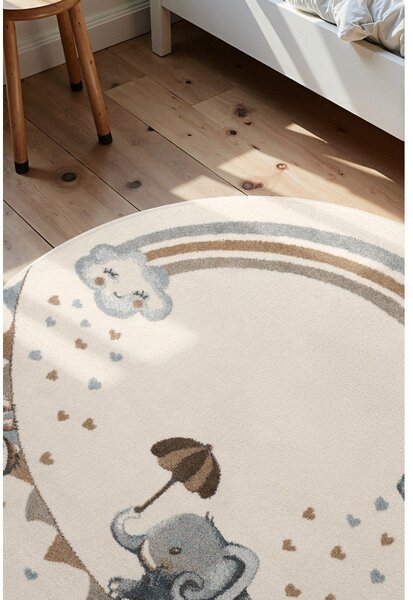 Kremowy dywan dziecięcy ø160 cm Walk like an Elephant Rainbow – Villeroy&Boch