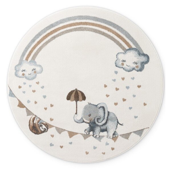 Kremowy dywan dziecięcy ø160 cm Walk like an Elephant Rainbow – Villeroy&Boch