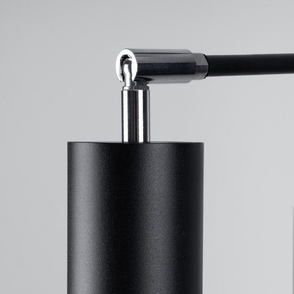 Czarna metalowa lampa wisząca Virta – Sollux