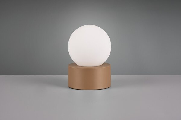 Biało-brązowa lampa stołowa (wys. 17 cm) Countess – Reality