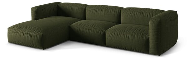 Zielony narożnik modułowy (lewostronny) Martina – Micadoni Home