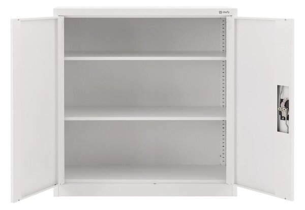 Metalowa szafa z półkami na dokumenty Bergen White