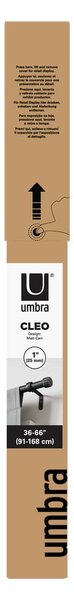Stalowy regulowany karnisz w kolorze matowej czerni 91 - 168 cm Cleo – Umbra