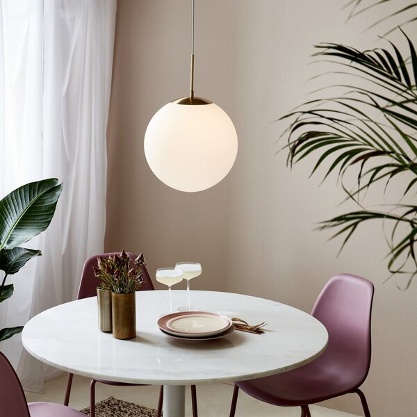 Lampa Wisząca Nordlux, Grant, ściemnialny, biały, salon, szkło