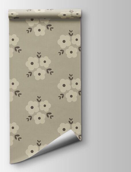 Fototapeta Wzór kwiatowy na beżowym tle, Fototapety Kwiaty, Popularne Fototapety, t01079 - Tapeko.pl
