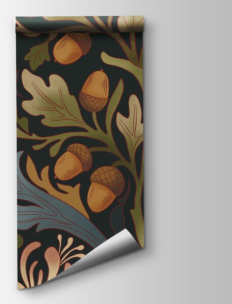 Fototapeta Kolorowy wzór kwiatowy na czarnym tle, Fototapety design, Popularne Fototapety, t01107 - Tapeko.pl