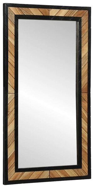 Lustro ścienne Prostokątny Czarny i Brązowy 50 x 2 x 90 cm