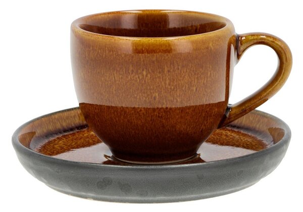 Ceramiczna filiżanka na espresso w bursztynowym kolorze 70 ml Gastro Black/Amber – Bitz