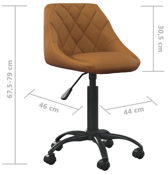 Brązowy fotel obrotowy do biura B8-E39