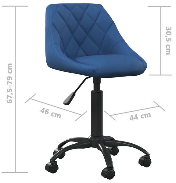 Niebieski fotel obrotowy do biura T5-S27