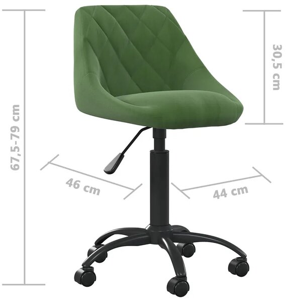 Ciemnozielony welurowy fotel obrotowy T9-H23