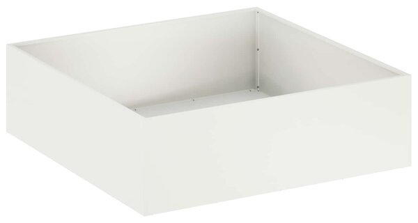 Doniczka ogrodowa Biały 80 x 80 x 30 cm Stal zimnogięta
