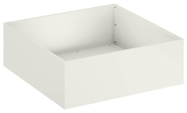 Doniczka ogrodowa Biały 60 x 60 x 20 cm Stal zimnogięta