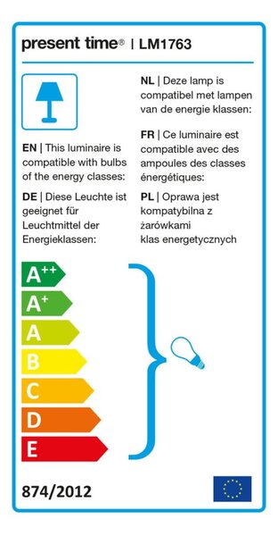 Biała lampa stołowa Leitmotiv Bonnet