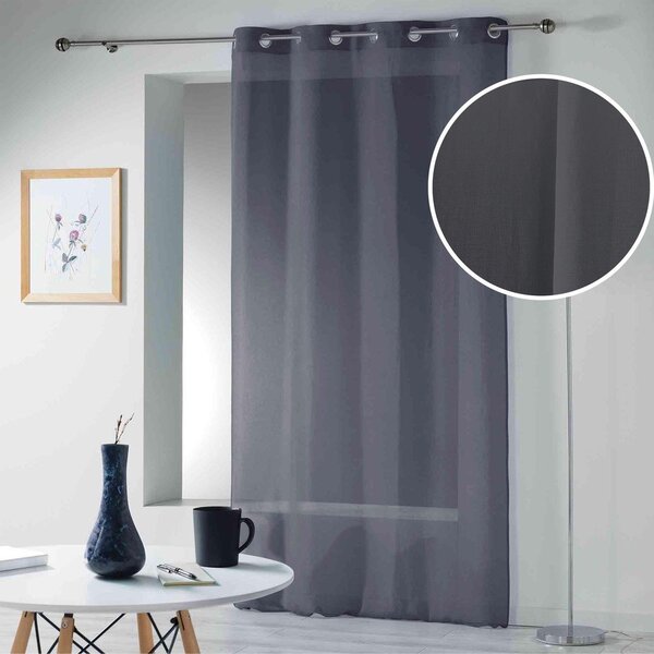 Antracytowa firanka 140x280 cm Telma – douceur d'intérieur