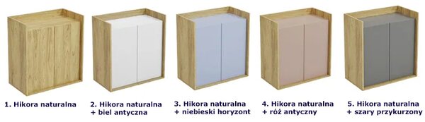 Szafka modułowa dwudrzwiowa hikora + niebieski horyzont N4-C37